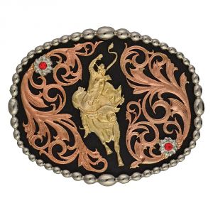 Montana Silversmiths Tri-Color Bullrider Traditional Attitude Buckle (A404T)